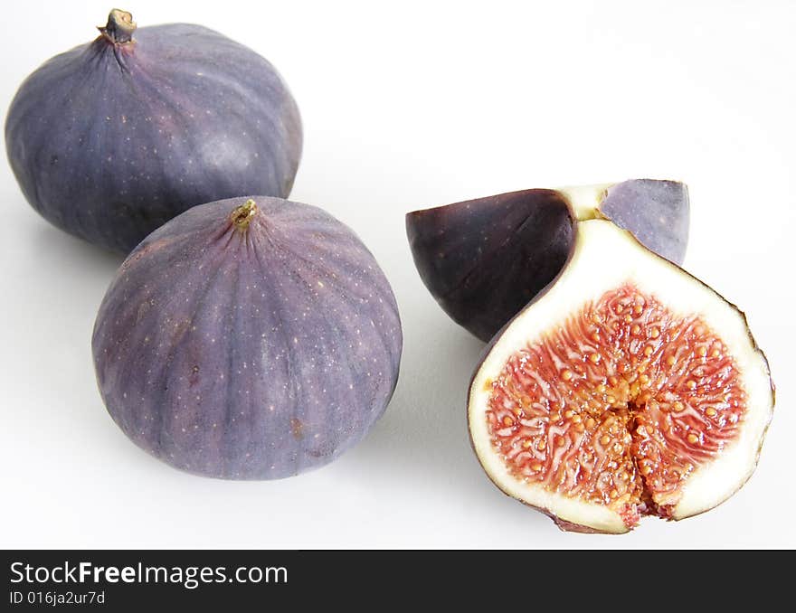 Three fresh figs