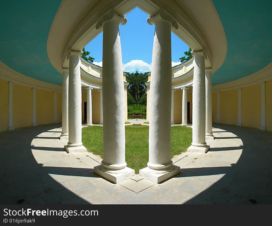 Arch on a background of the sky. Arch on a background of the sky