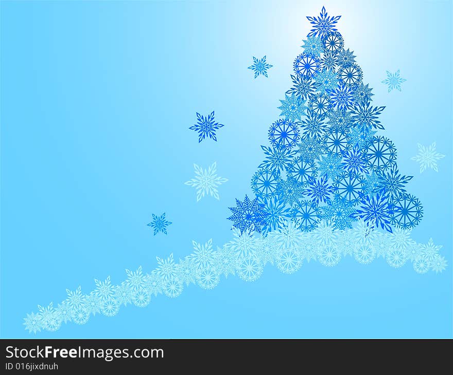 Christmas background, a vector illustration