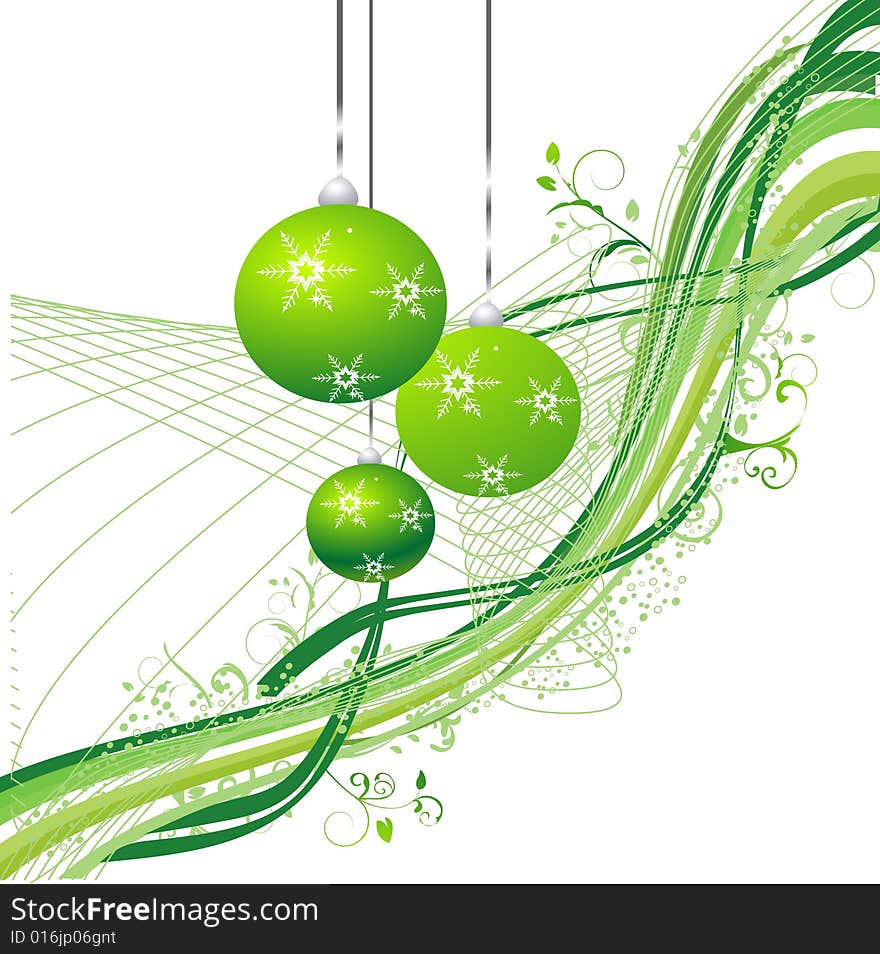 Christmas floral background - vector illustration. Christmas floral background - vector illustration