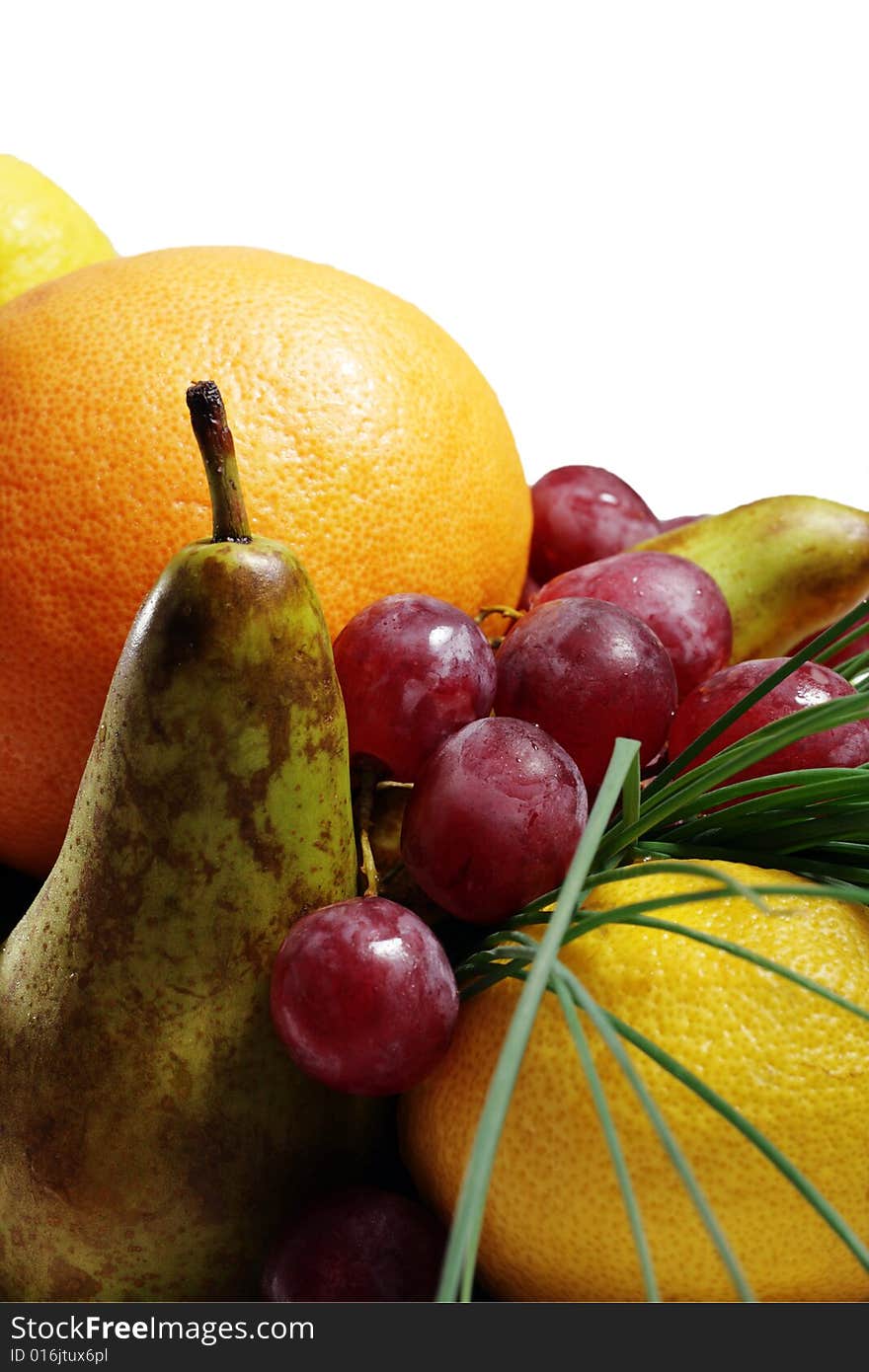 Fruits Isolated on White Background