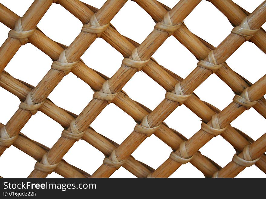 Wicker texture on white background