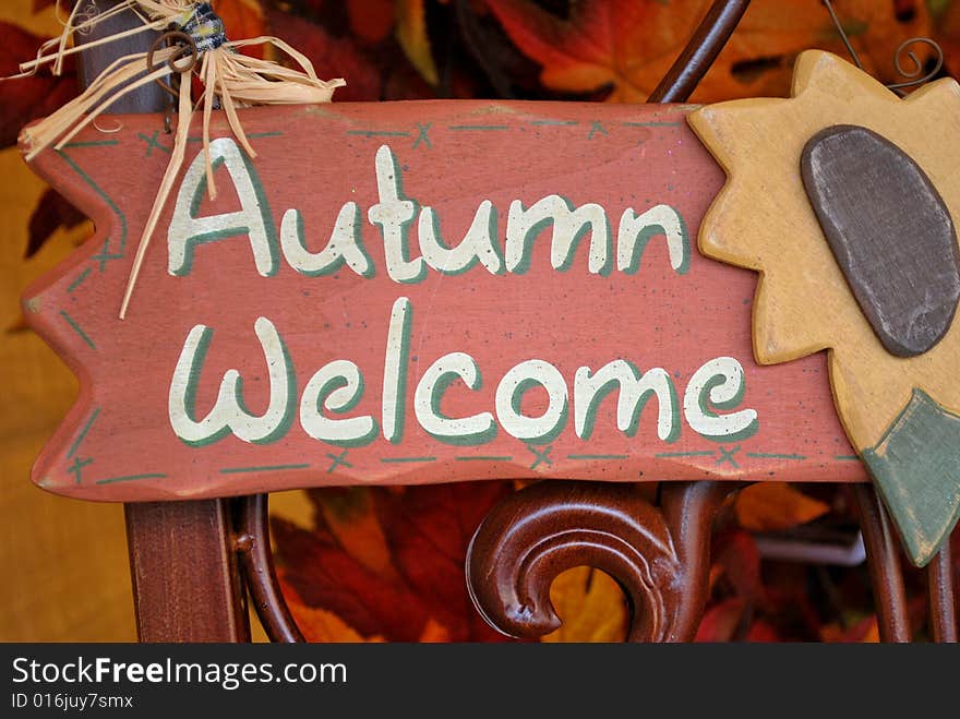 Autumn Welcome Sign