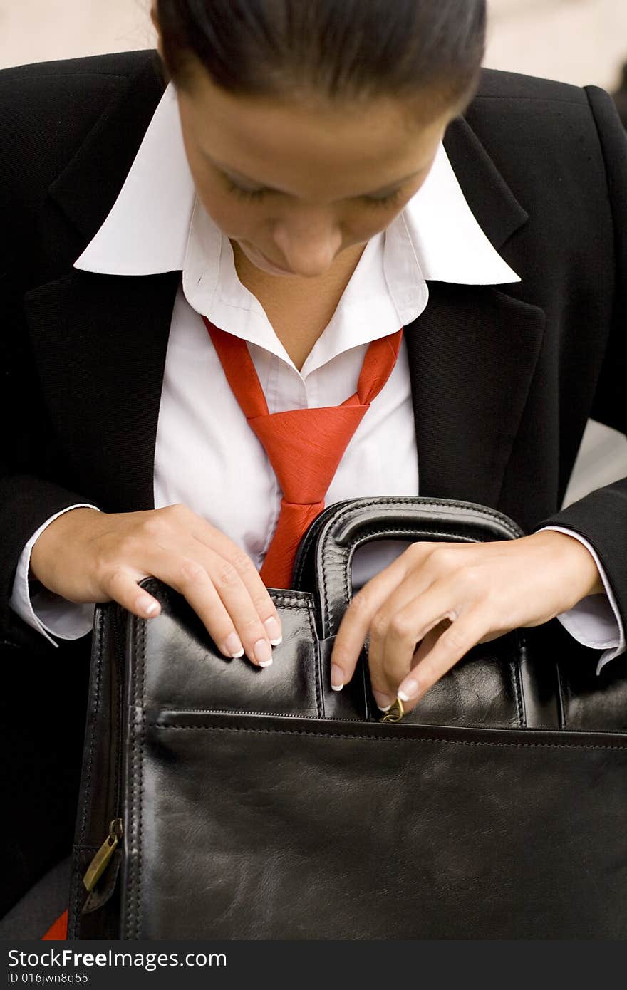 Businesswoman With Briefcase