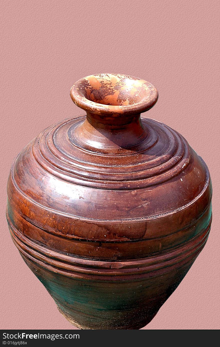 Handmade pot from clay