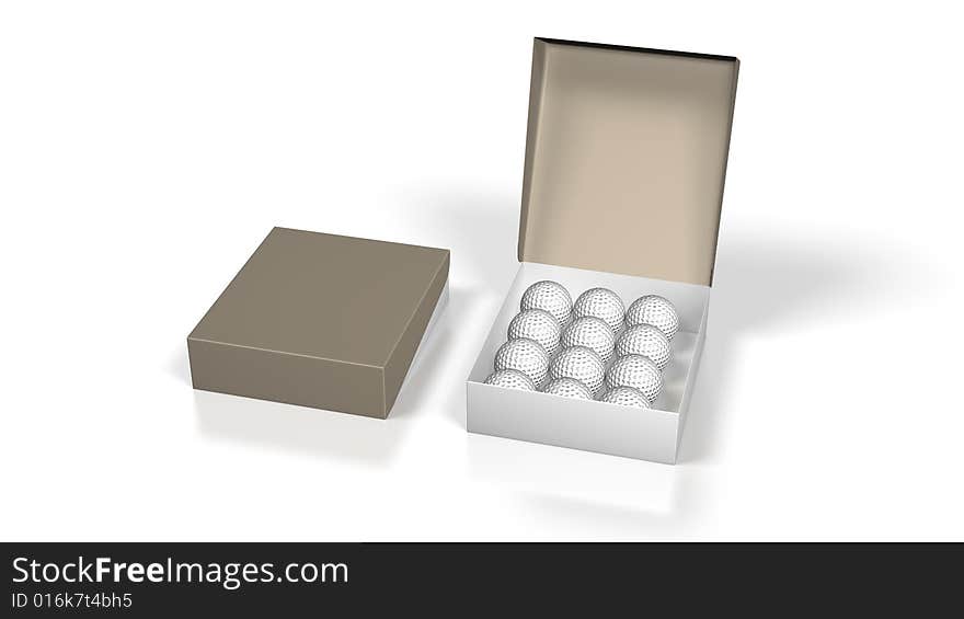 Blank box on white background