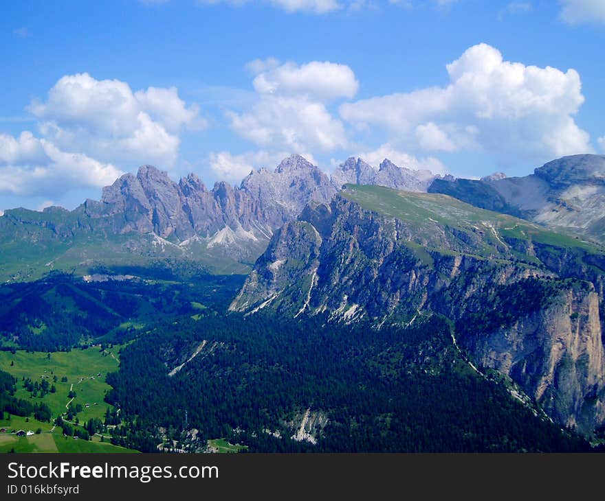 A wonderful landscape of the Cir mountain in Gardena valley. A wonderful landscape of the Cir mountain in Gardena valley