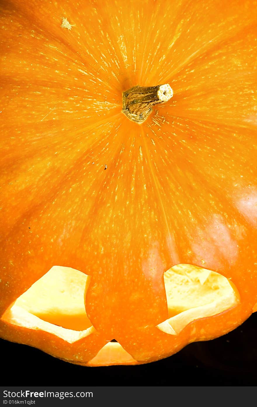 Halloween pumpkin isolated on black background