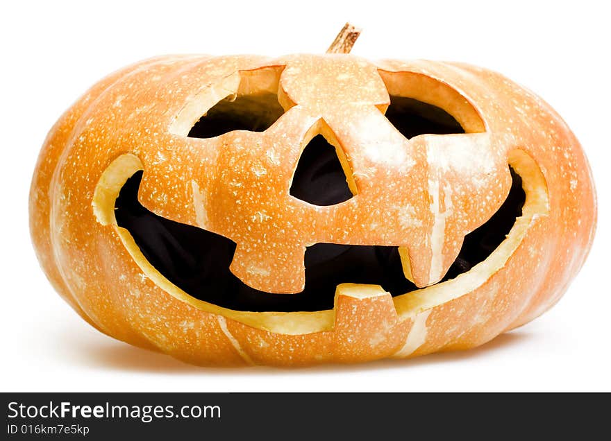 Halloween pumpkin isolated on white background