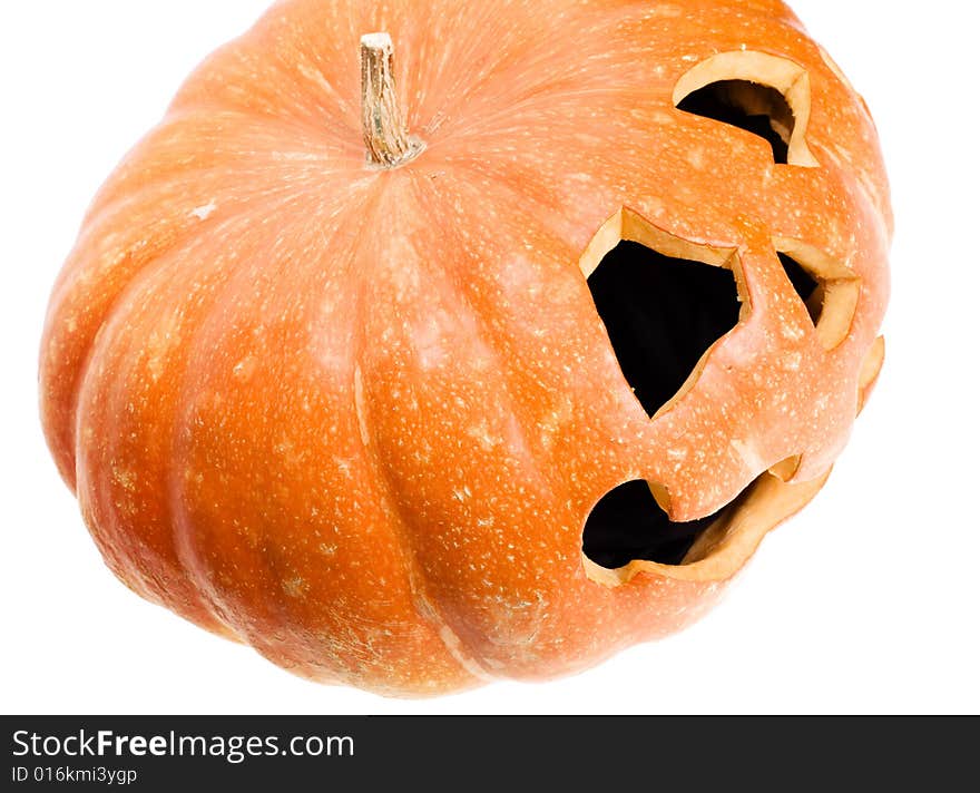 Halloween pumpkin isolated on white background