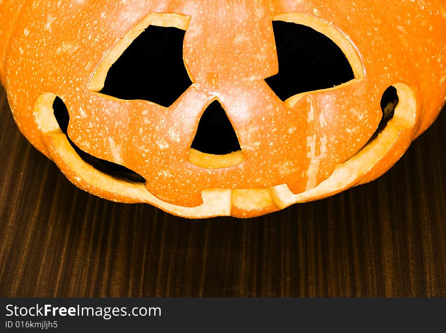 Halloween pumpkin isolated on black background