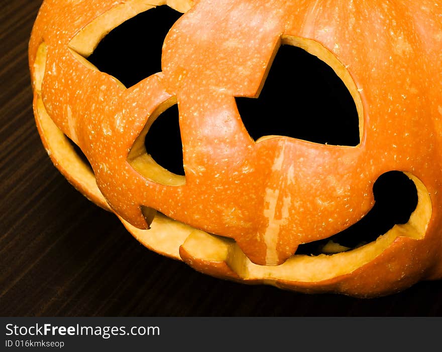 Halloween pumpkin isolated on black background