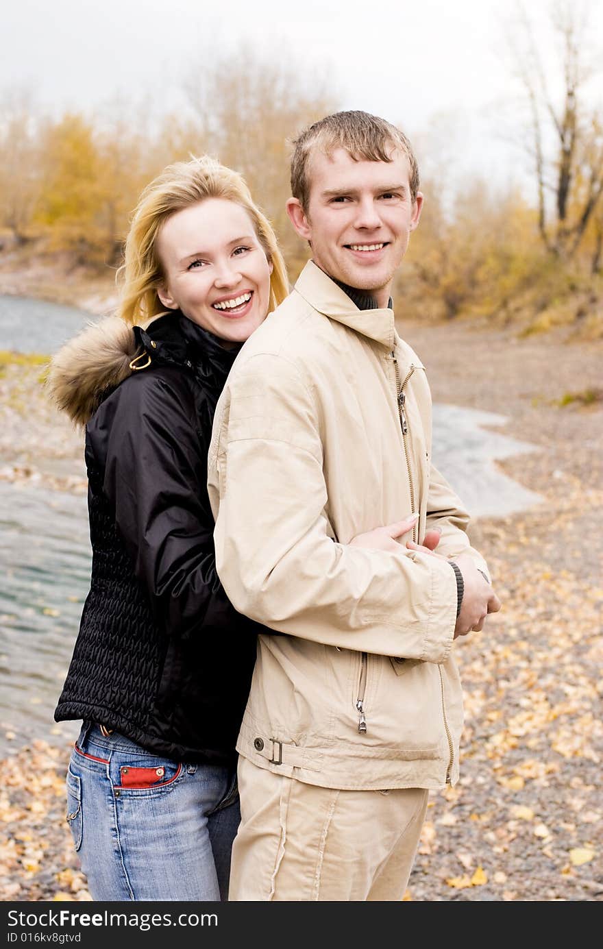 Happy Young Couple Outdoor