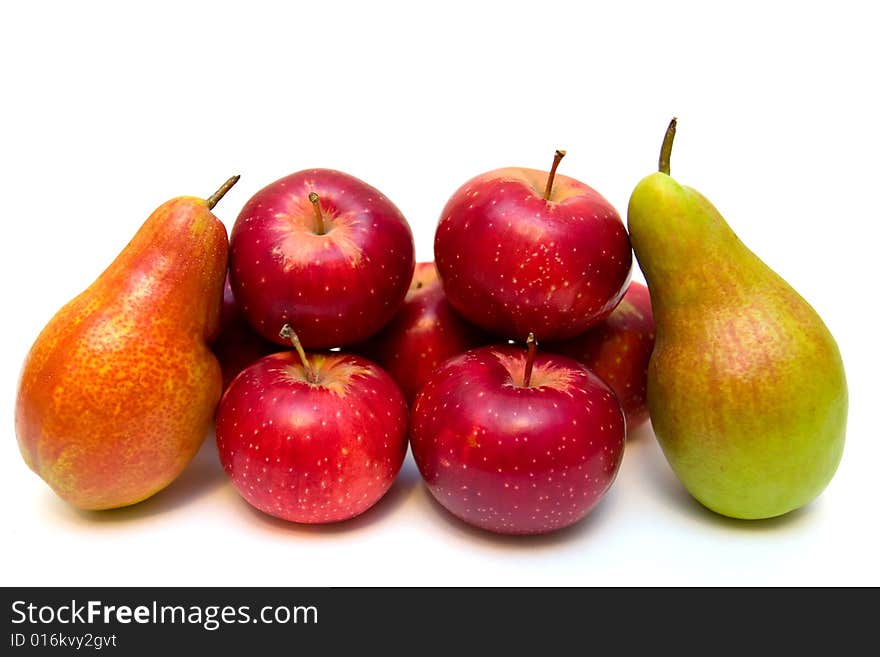 Fruits isolated on white background