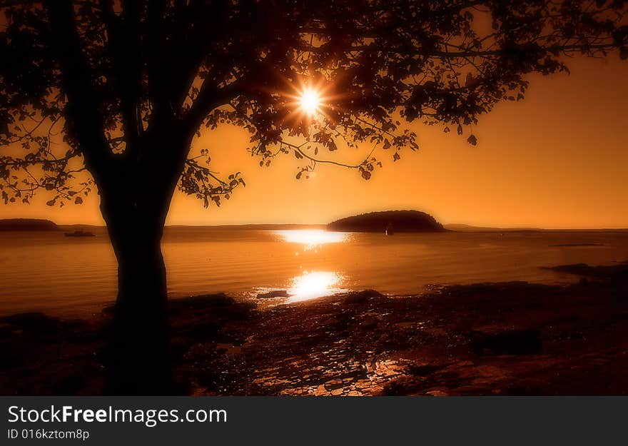 Sunset at Bar Harbor