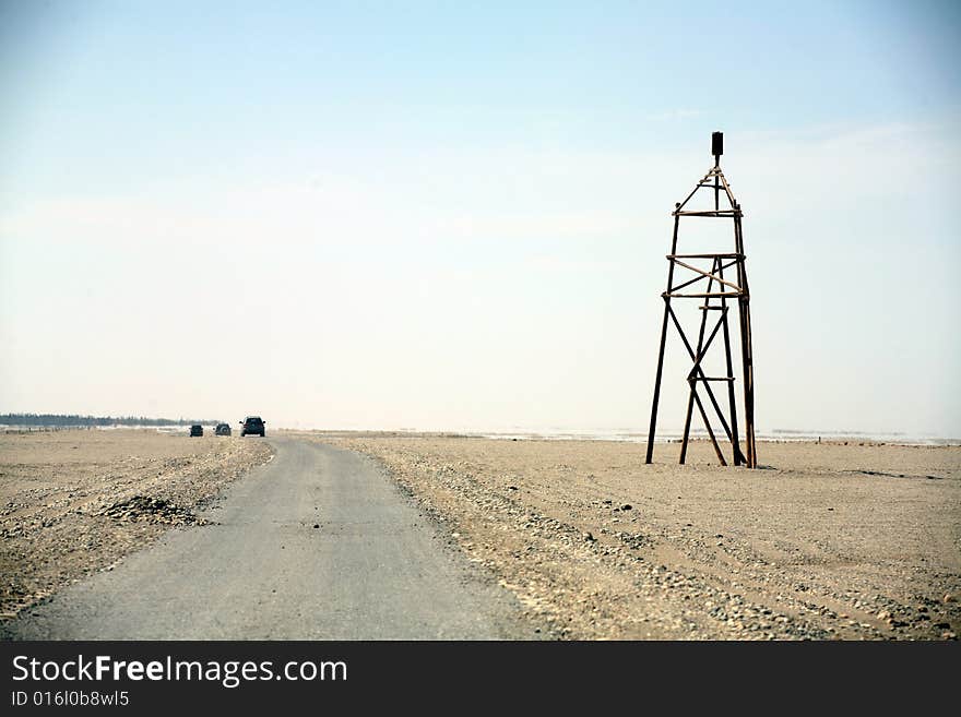 measurement tower  gobi desert