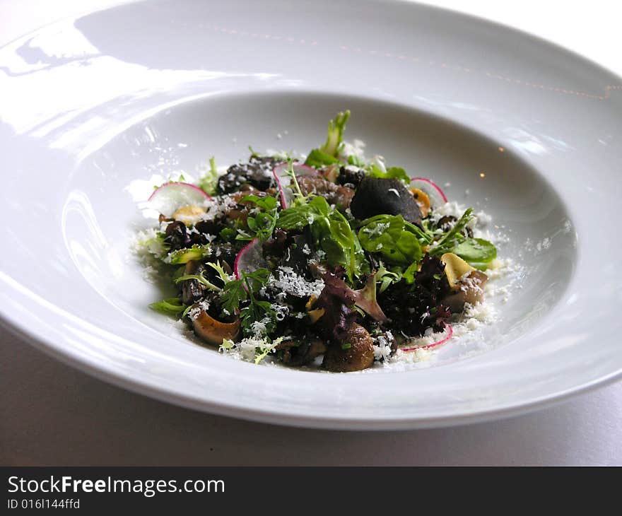 Mushroom Salad with black truffle