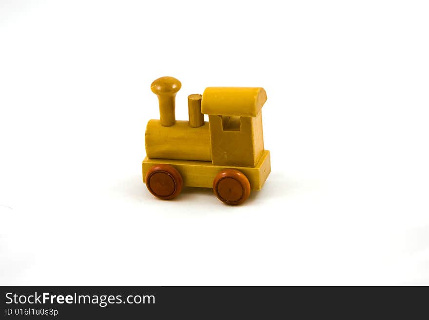 Train on a white background