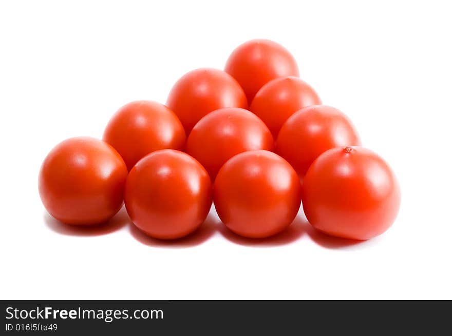 Close up tomato isolated on white. Close up tomato isolated on white