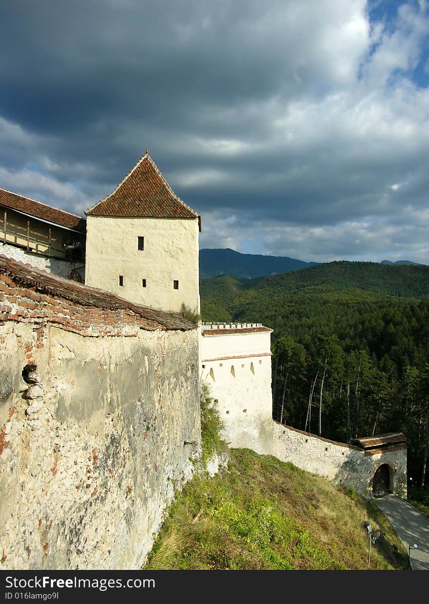 Rasnov fortress in Transylvania (Romania)