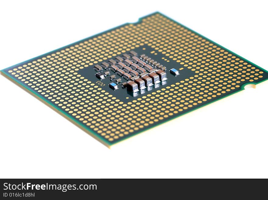 Macro of cpu processor with shallow DOF