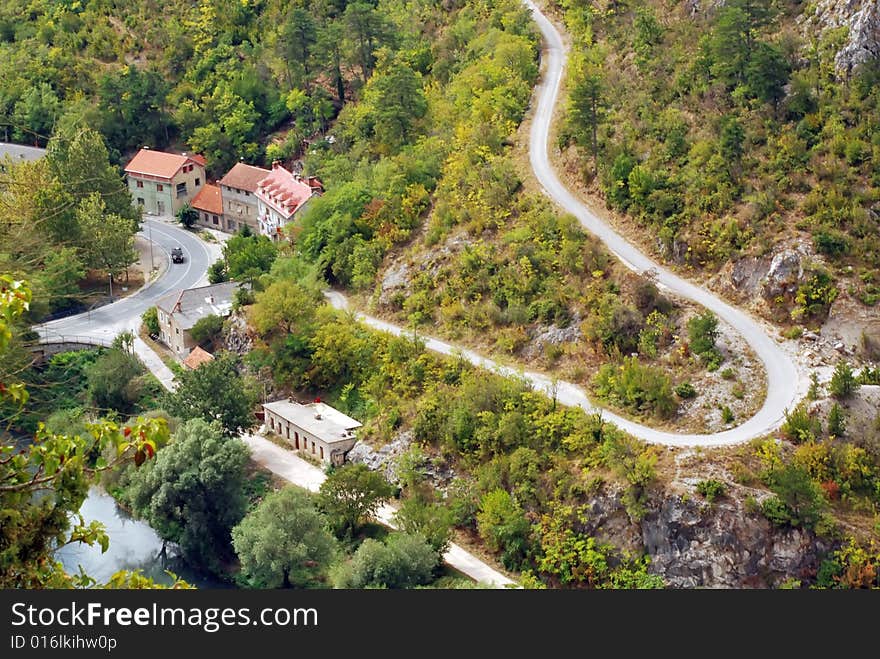 Mountain street at Knin - Croatia