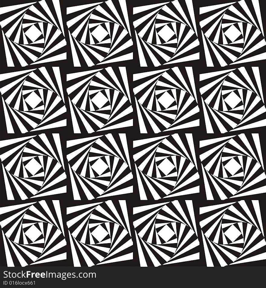 Black-and-white pattern on a white background. Black-and-white pattern on a white background