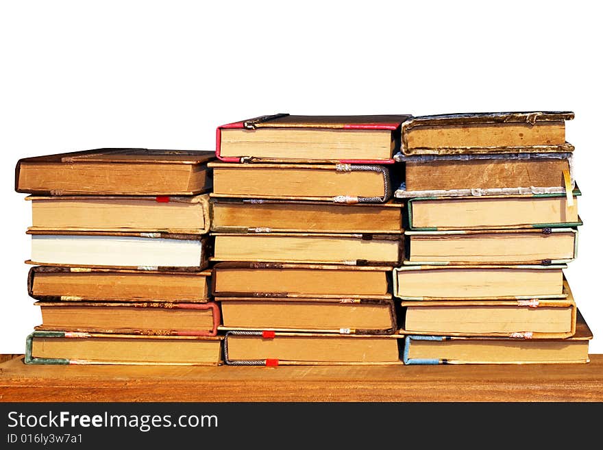 Books stack isolated