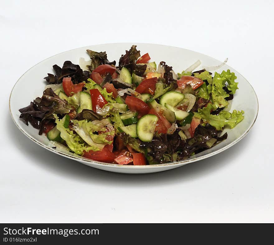 Salad from fresh vegetables