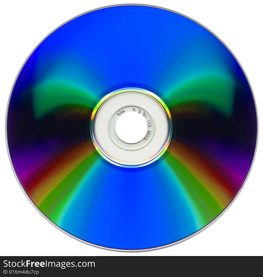 Compact disk isolated on white