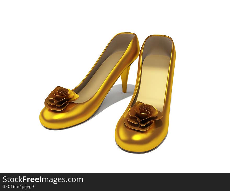 Golden shoes