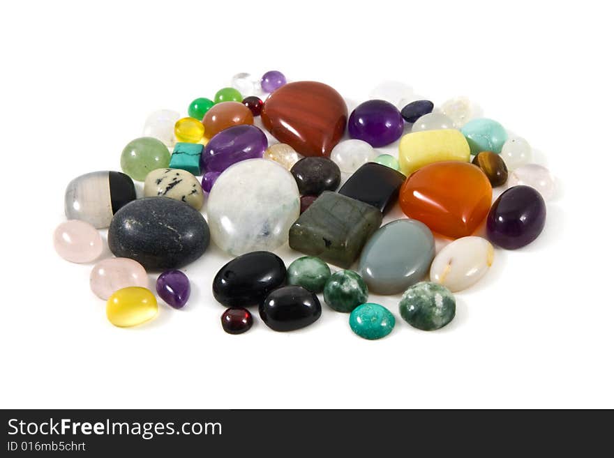 A group of mixed cabochons