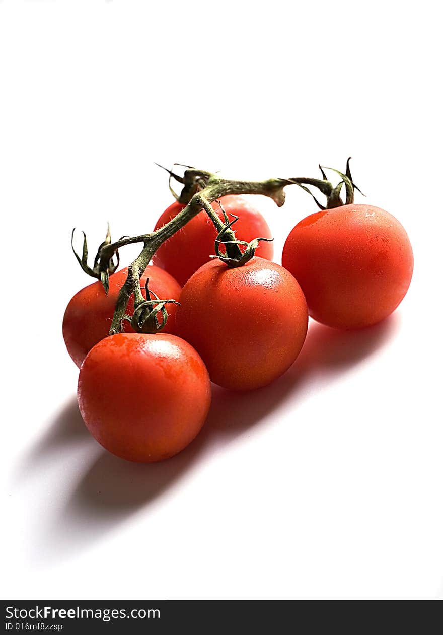 Fresh tomato's isolated on white background. Fresh tomato's isolated on white background