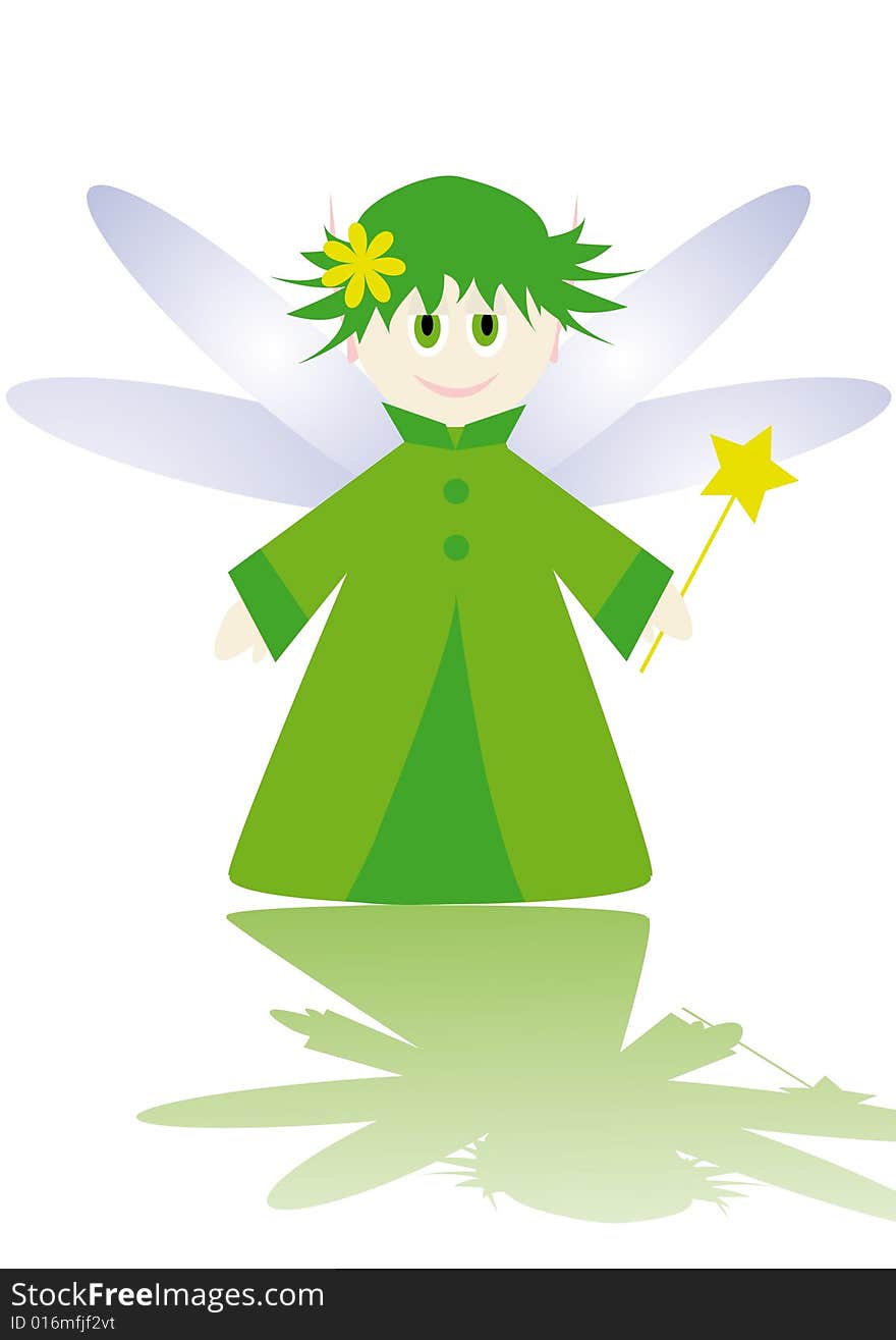 Cartoon figure of little fairy