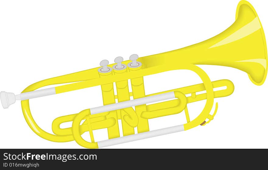 Vector illustration of a cornet