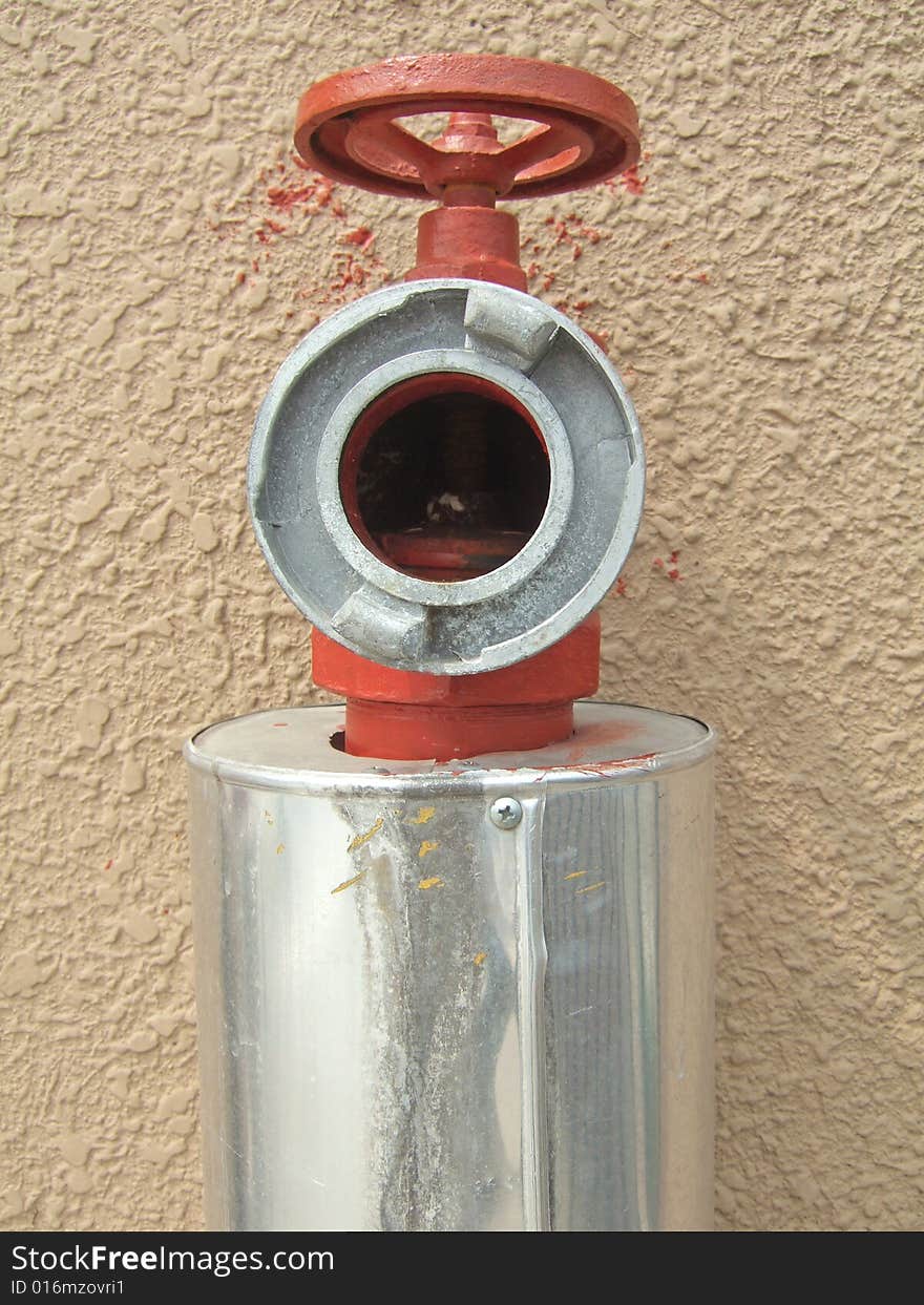 Plug of a Fire hydrant on a roof