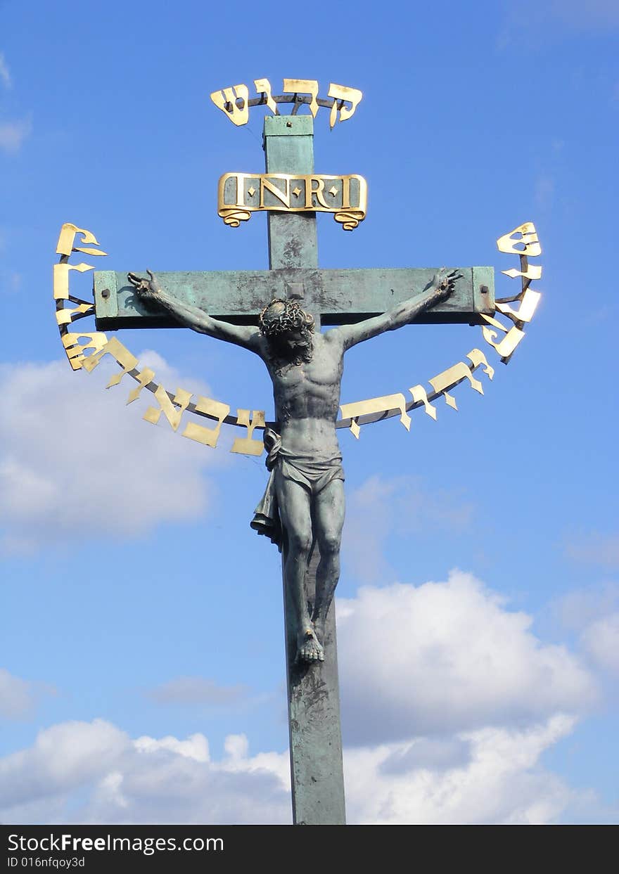 Inri - Jesus on the blue sky