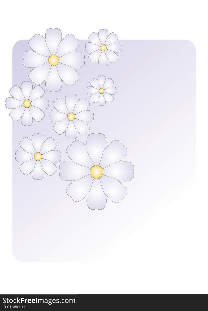 Abstract flowers on a lilac background. Abstract flowers on a lilac background.