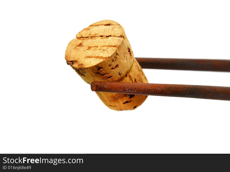 Close up capture bottle cork