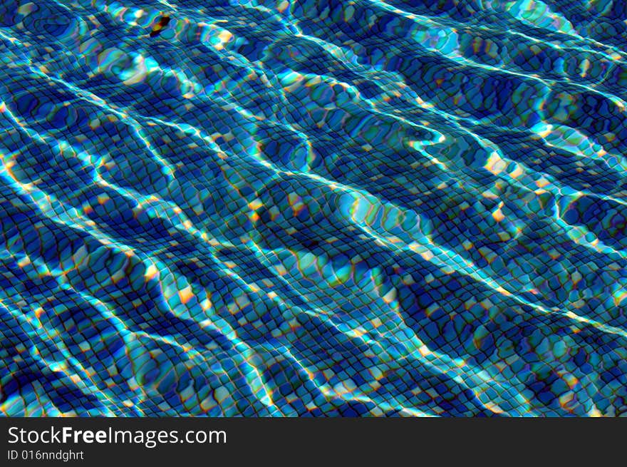 Bright blue pool water background. Bright blue pool water background