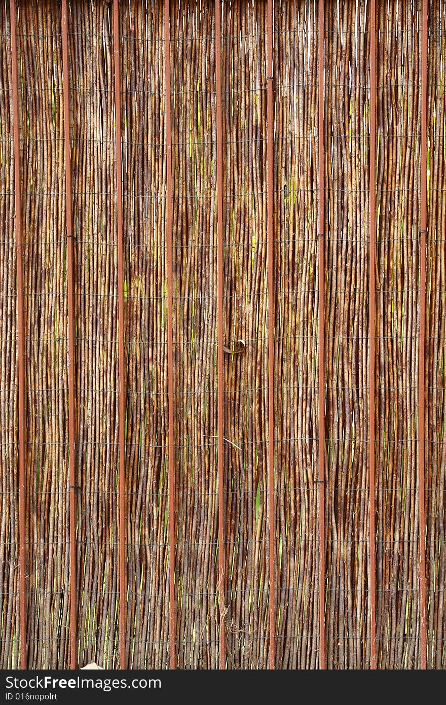 Cane fence natural background