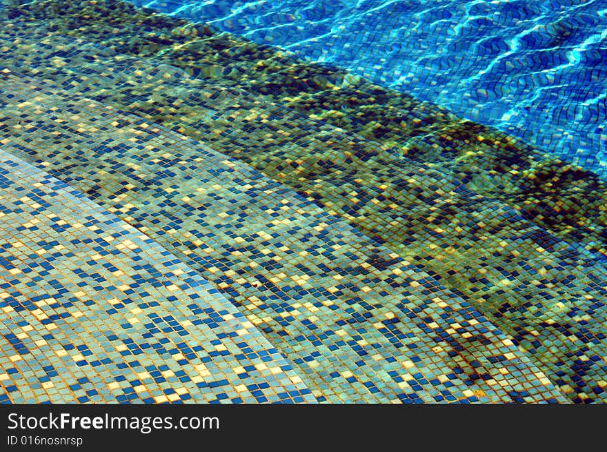 Bright blue pool water background. Bright blue pool water background