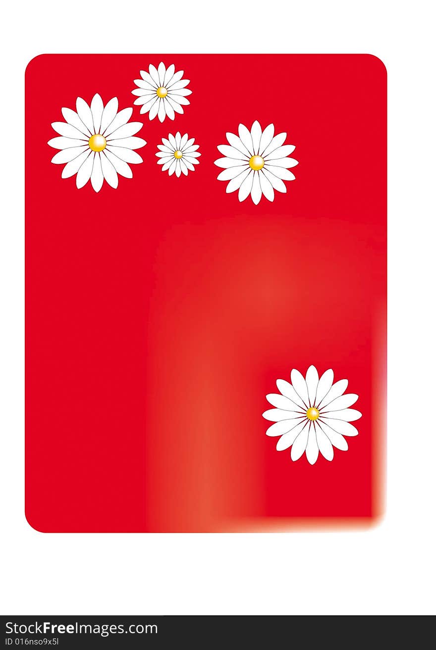 Abstract flowers on a red background. Abstract flowers on a red background.