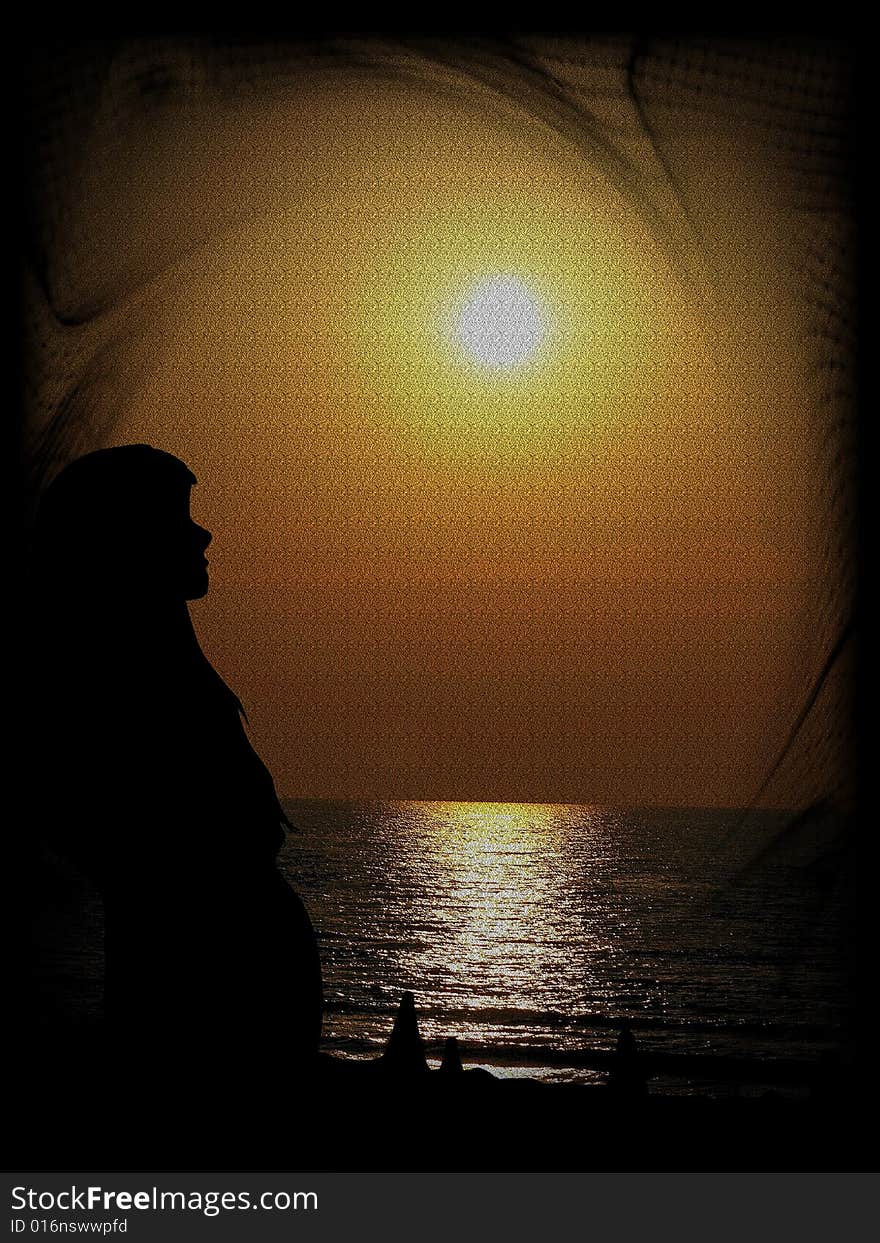 Woman And The Sunset