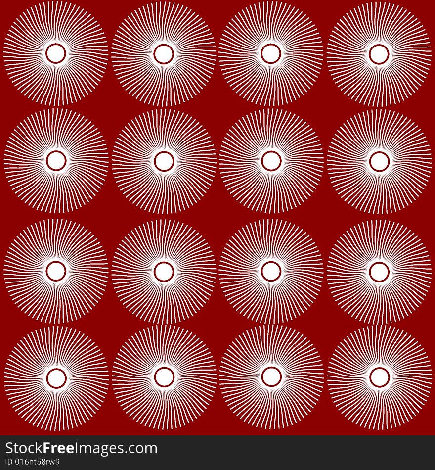 A fully scalable vector illustration of a Round Flowered Wallpaper design. Jpeg, Illustrator AI and EPS 8.0 files included.