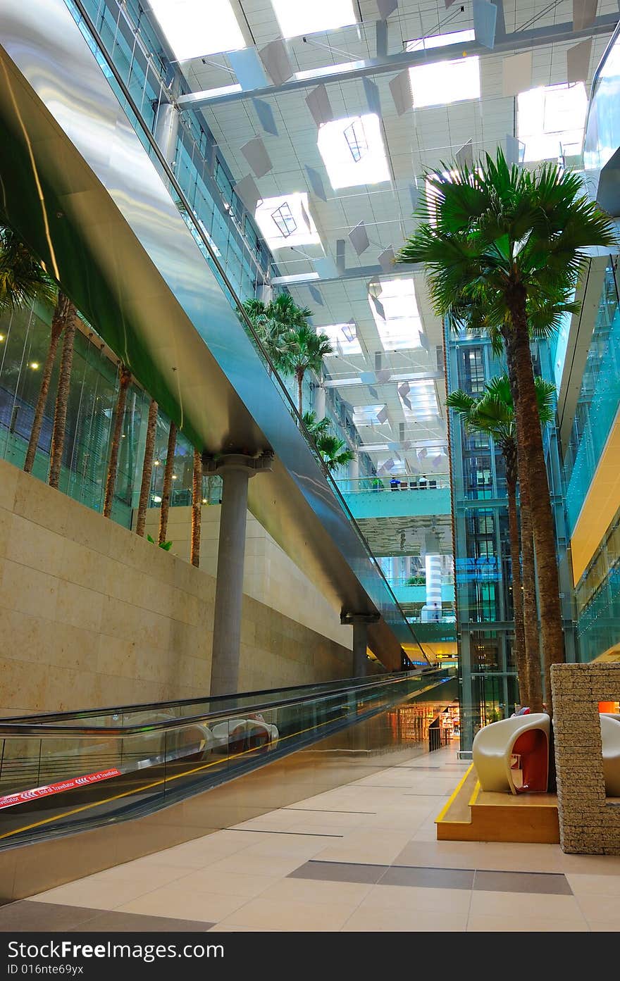 Escalators in Changi Airport Terminal 3. Escalators in Changi Airport Terminal 3