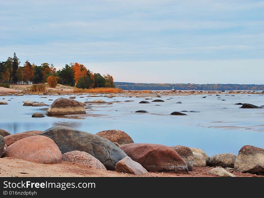 Finnish gulf shore in autumn