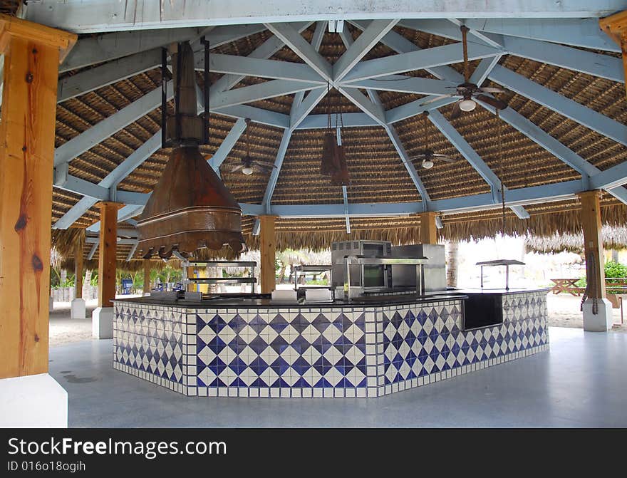 Image of a kitchen on the beach