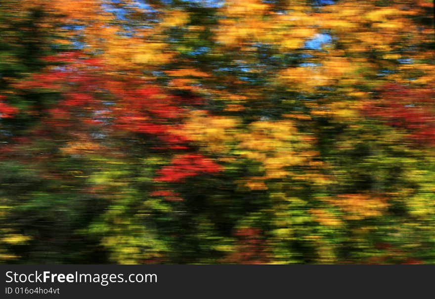 Fall colors in a blur. Fall colors in a blur