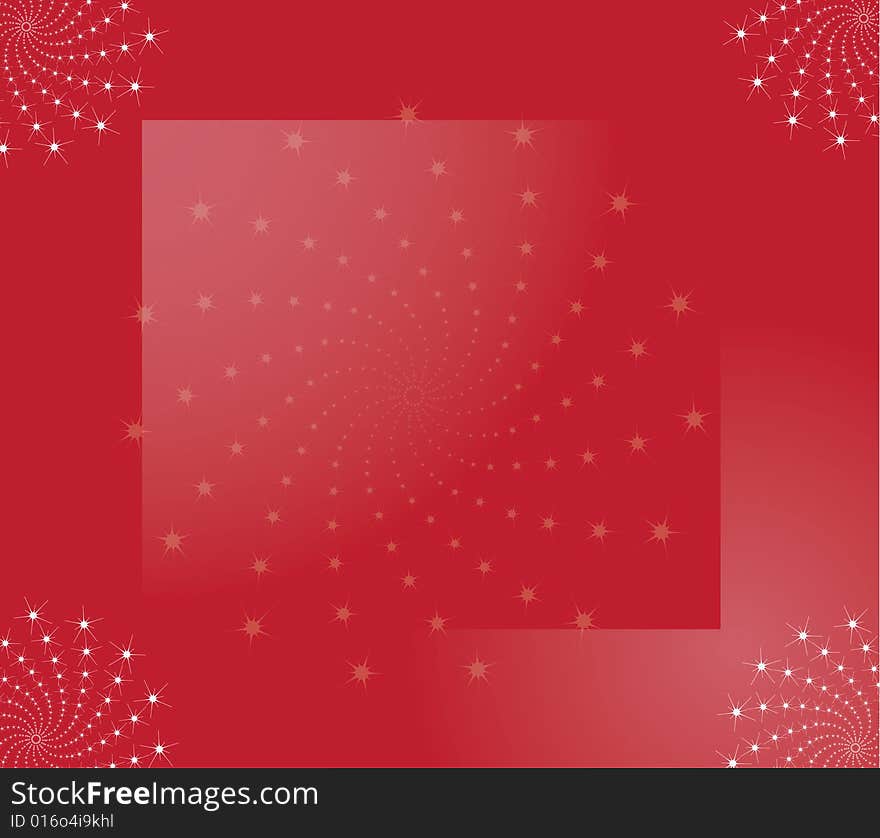 Abstract red background with stars